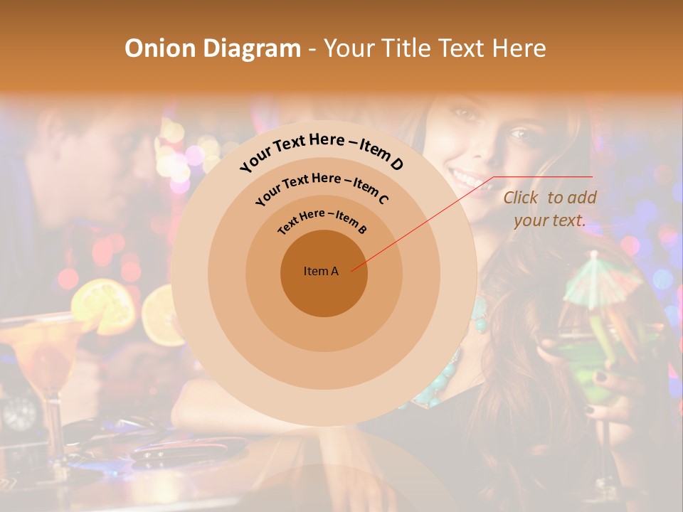 Beautiful Nightclub Friends PowerPoint Template