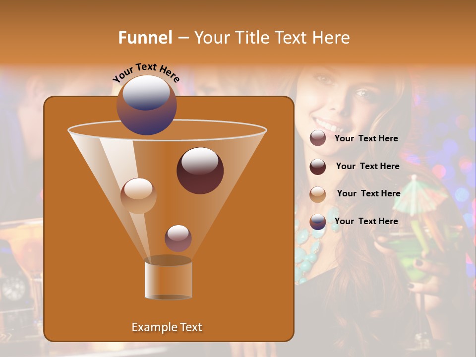 Beautiful Nightclub Friends PowerPoint Template