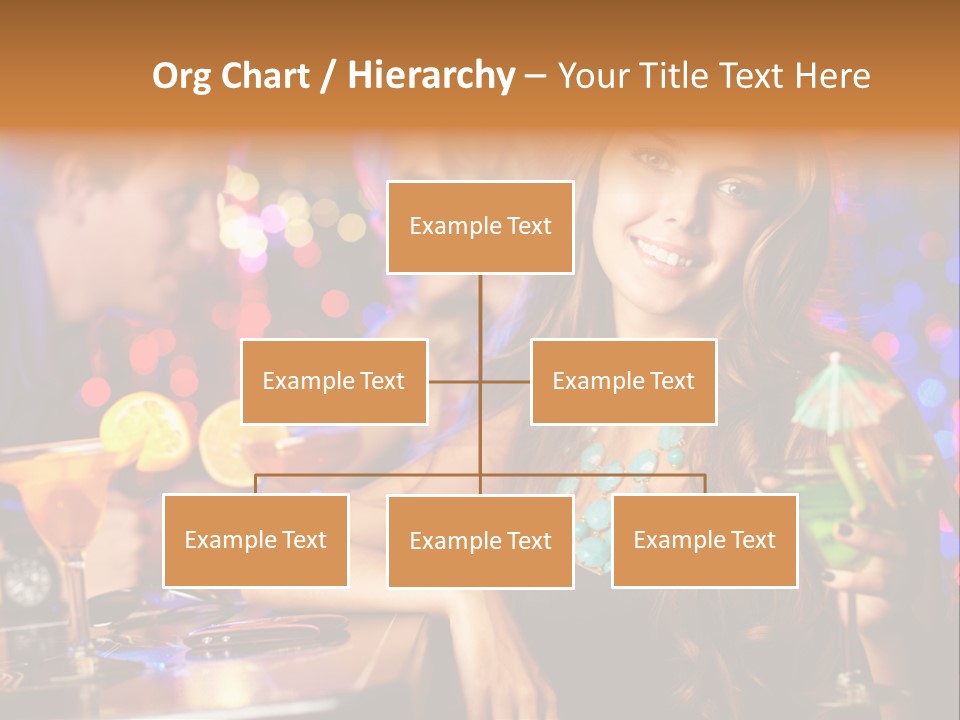 Beautiful Nightclub Friends PowerPoint Template