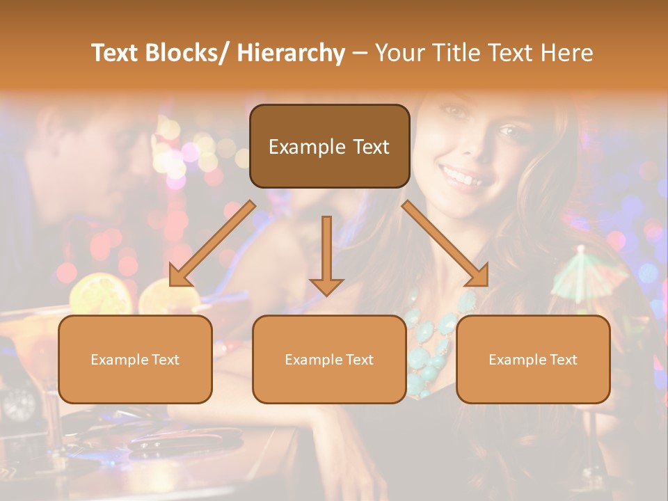 Beautiful Nightclub Friends PowerPoint Template