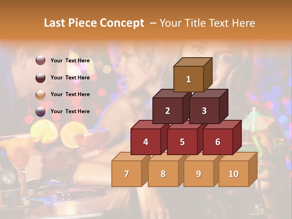 Beautiful Nightclub Friends PowerPoint Template