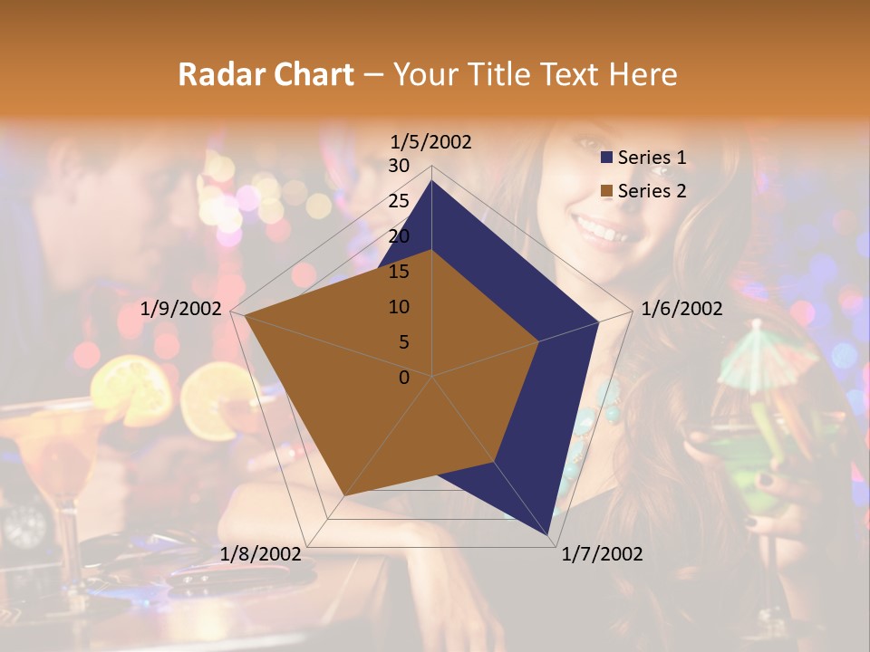 Beautiful Nightclub Friends PowerPoint Template