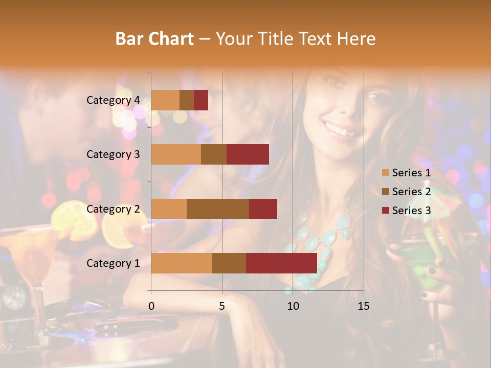 Beautiful Nightclub Friends PowerPoint Template