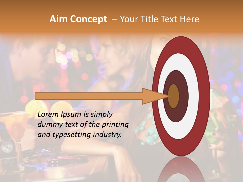 Beautiful Nightclub Friends PowerPoint Template