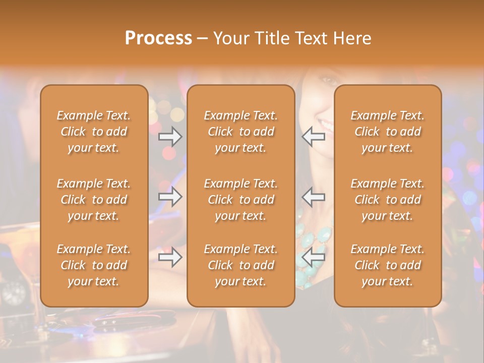 Beautiful Nightclub Friends PowerPoint Template