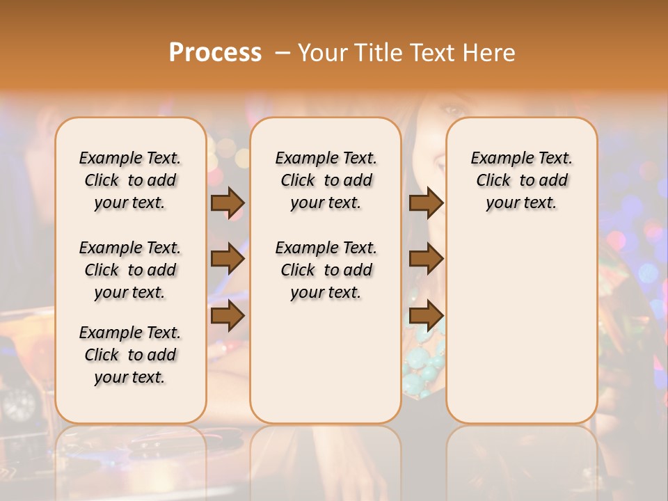 Beautiful Nightclub Friends PowerPoint Template