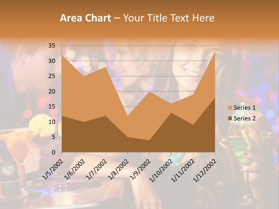 Beautiful Nightclub Friends PowerPoint Template