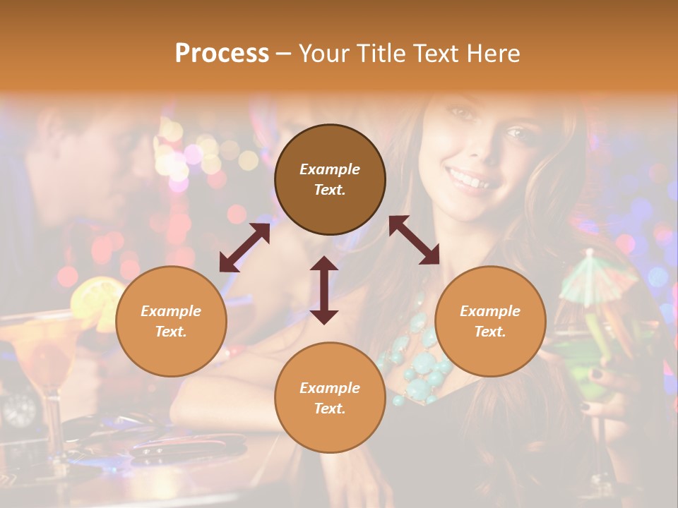 Beautiful Nightclub Friends PowerPoint Template