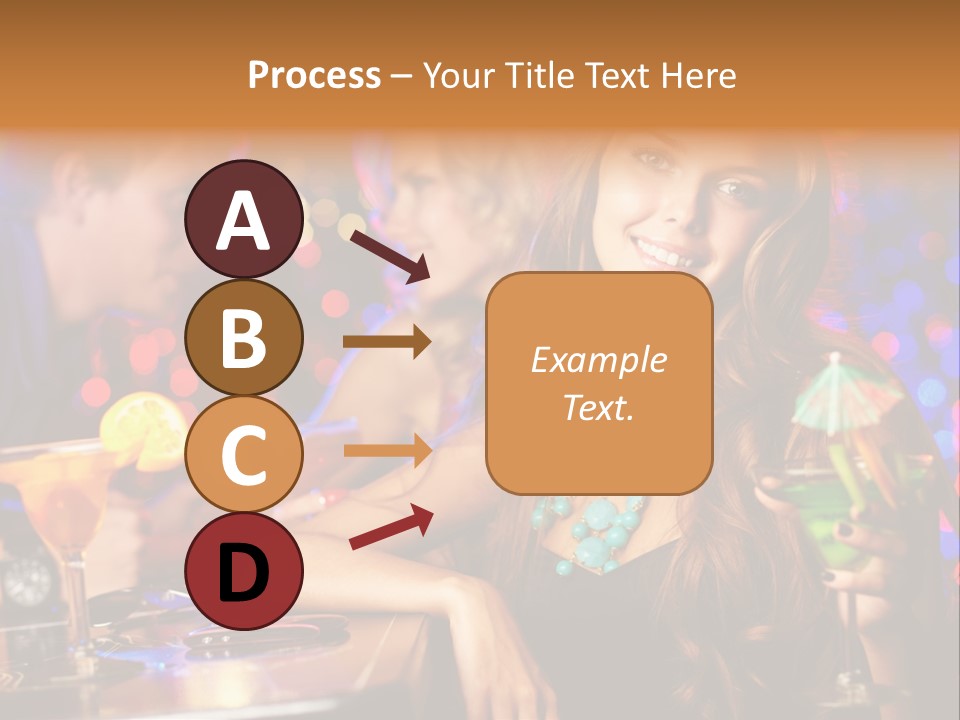 Beautiful Nightclub Friends PowerPoint Template