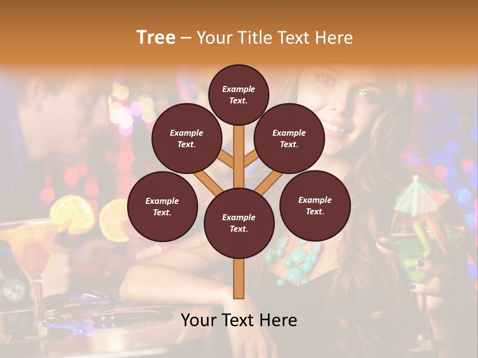 Beautiful Nightclub Friends PowerPoint Template