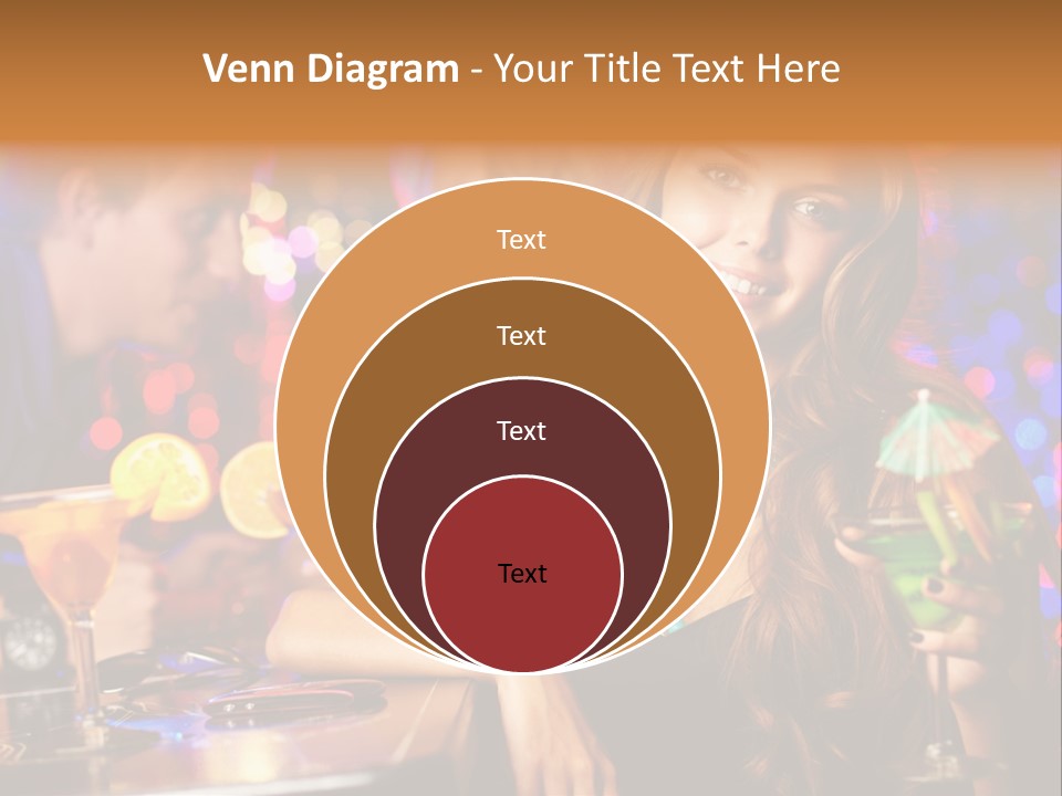 Beautiful Nightclub Friends PowerPoint Template