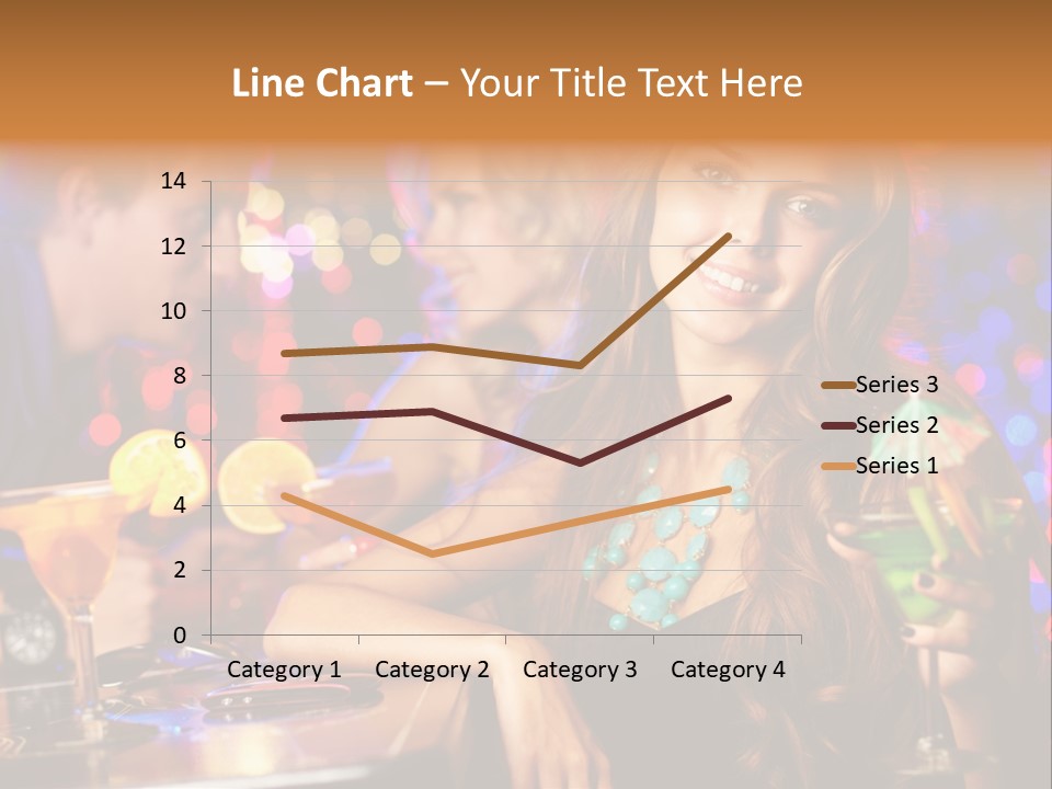 Beautiful Nightclub Friends PowerPoint Template