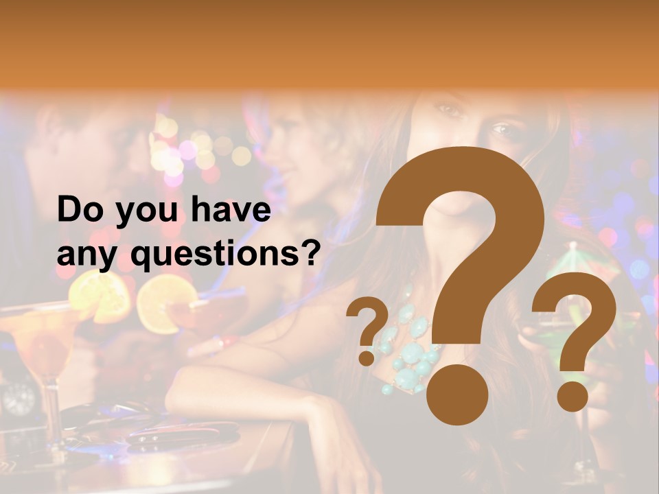 Beautiful Nightclub Friends PowerPoint Template