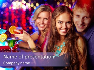 Foreground Attractive Woman PowerPoint Template