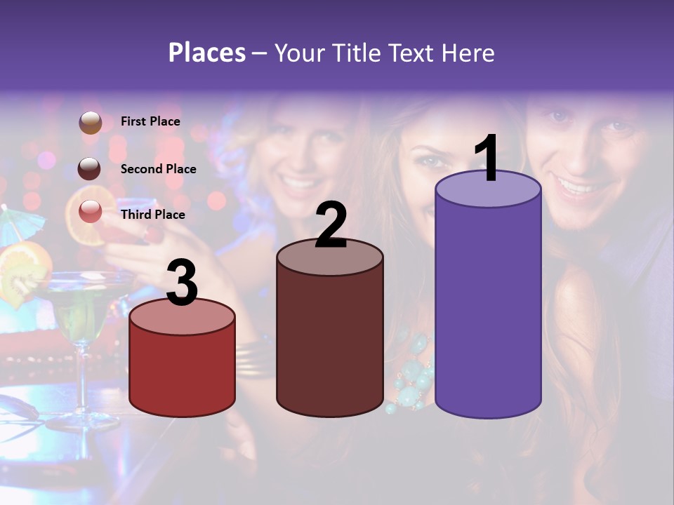 Foreground Attractive Woman PowerPoint Template