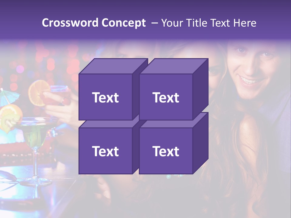 Foreground Attractive Woman PowerPoint Template