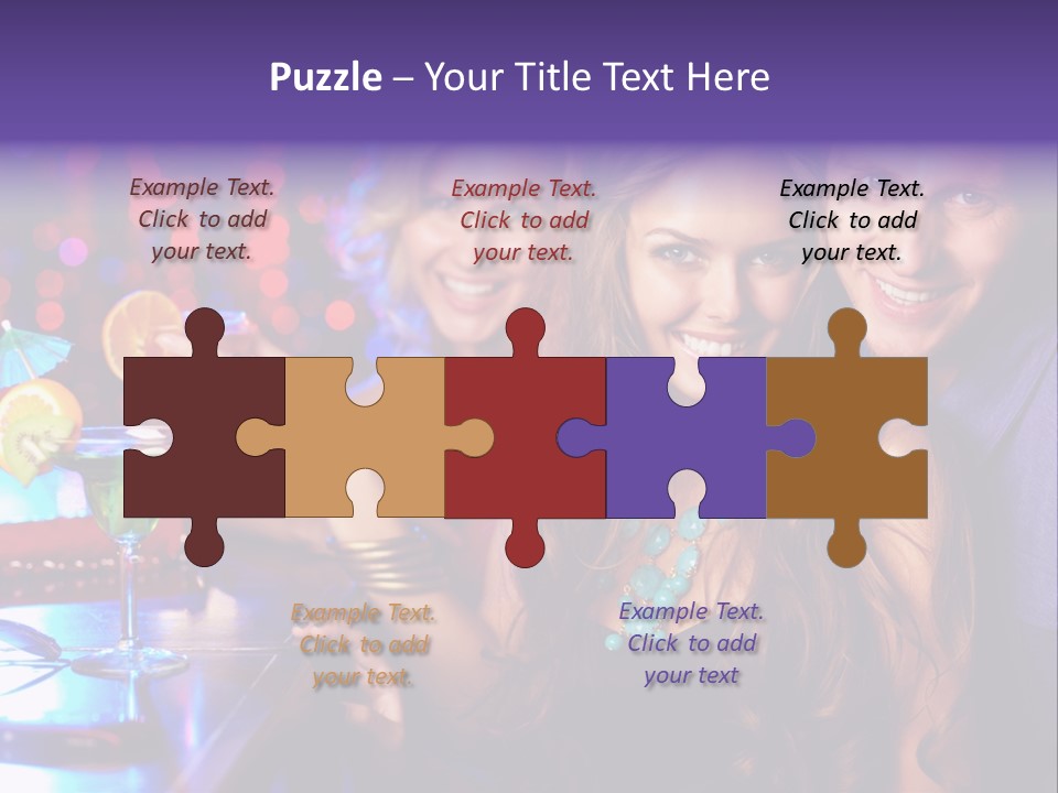 Foreground Attractive Woman PowerPoint Template