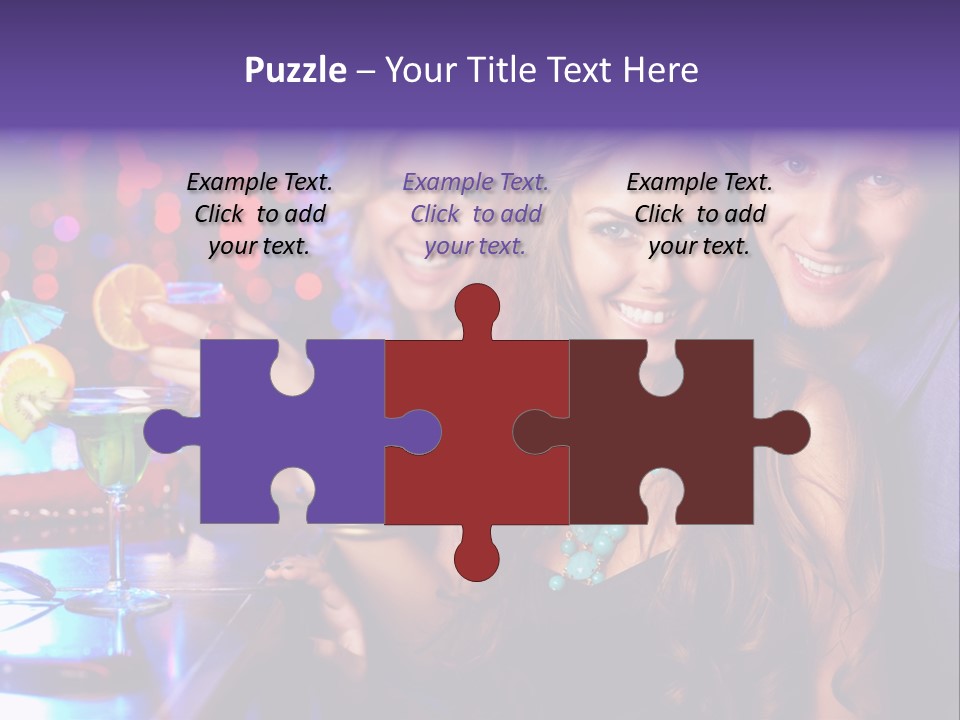 Foreground Attractive Woman PowerPoint Template