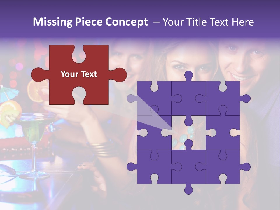 Foreground Attractive Woman PowerPoint Template