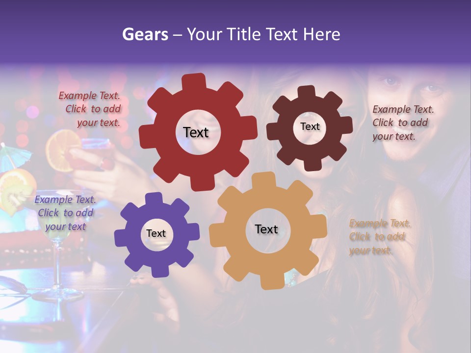 Foreground Attractive Woman PowerPoint Template