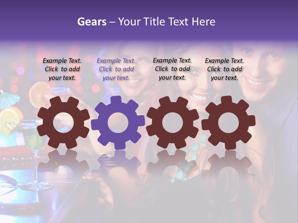 Foreground Attractive Woman PowerPoint Template