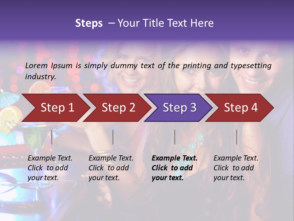 Foreground Attractive Woman PowerPoint Template