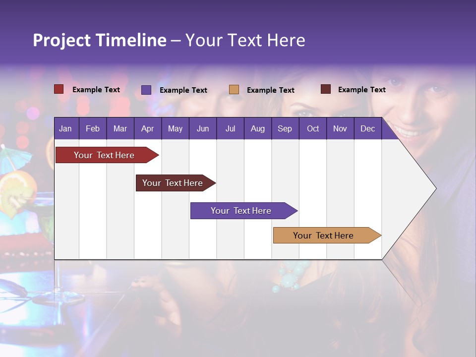 Foreground Attractive Woman PowerPoint Template