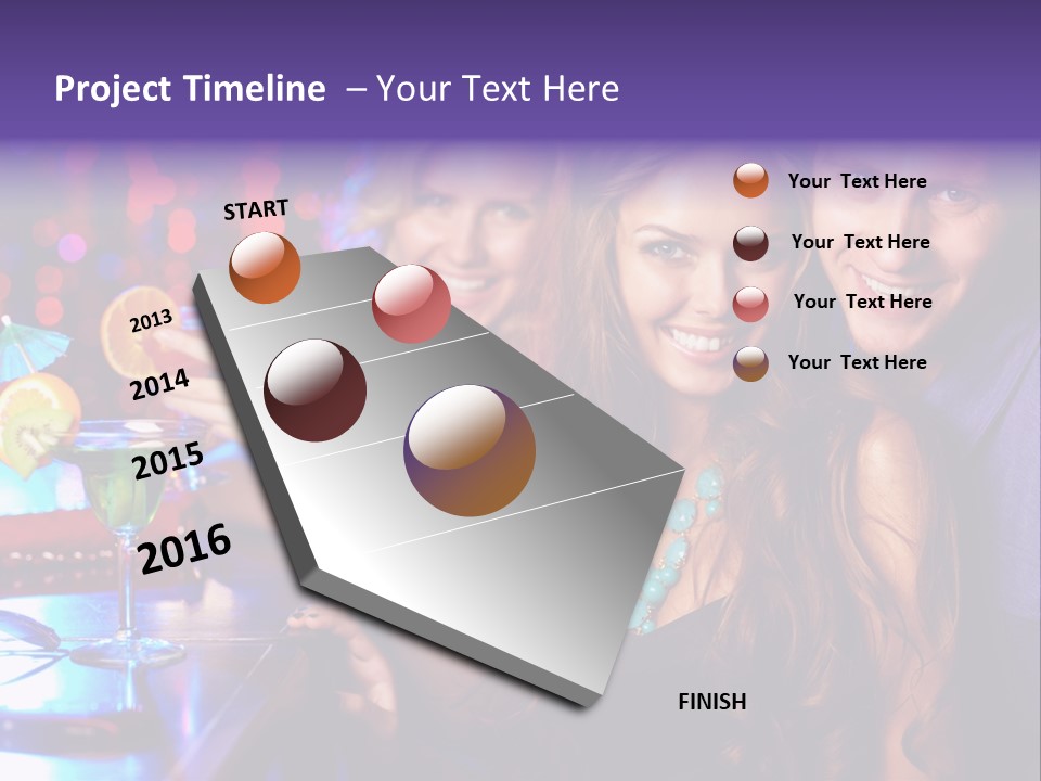 Foreground Attractive Woman PowerPoint Template