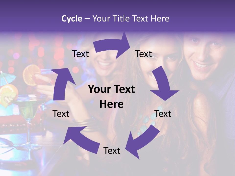 Foreground Attractive Woman PowerPoint Template
