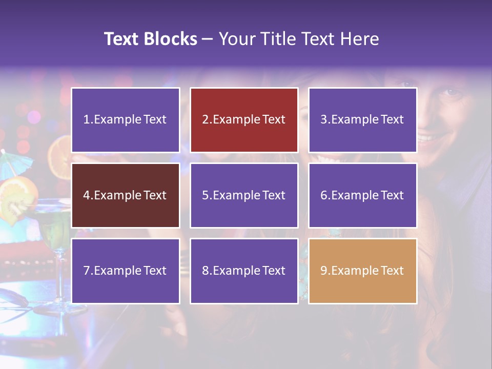 Foreground Attractive Woman PowerPoint Template