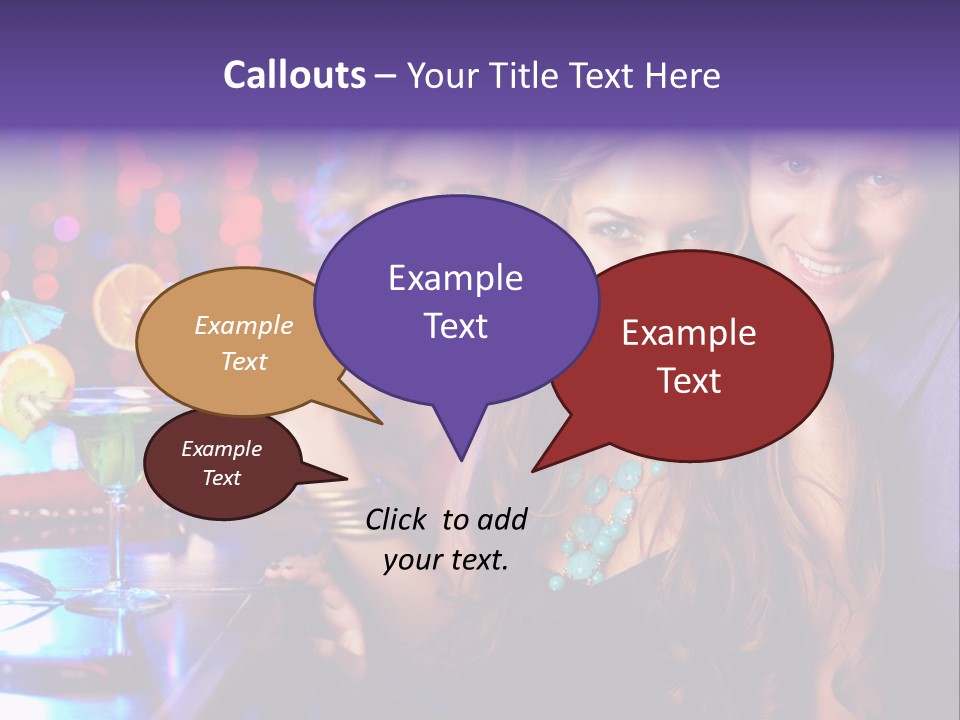 Foreground Attractive Woman PowerPoint Template