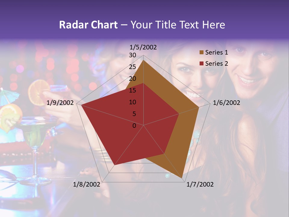 Foreground Attractive Woman PowerPoint Template
