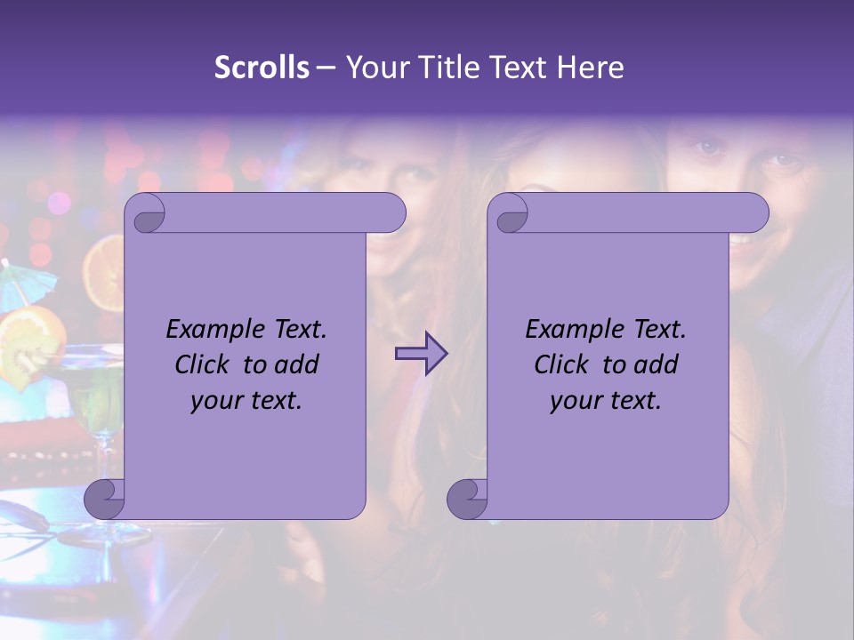 Foreground Attractive Woman PowerPoint Template