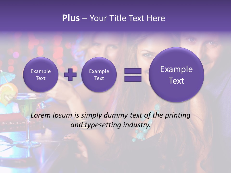 Foreground Attractive Woman PowerPoint Template