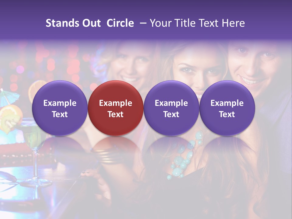 Foreground Attractive Woman PowerPoint Template