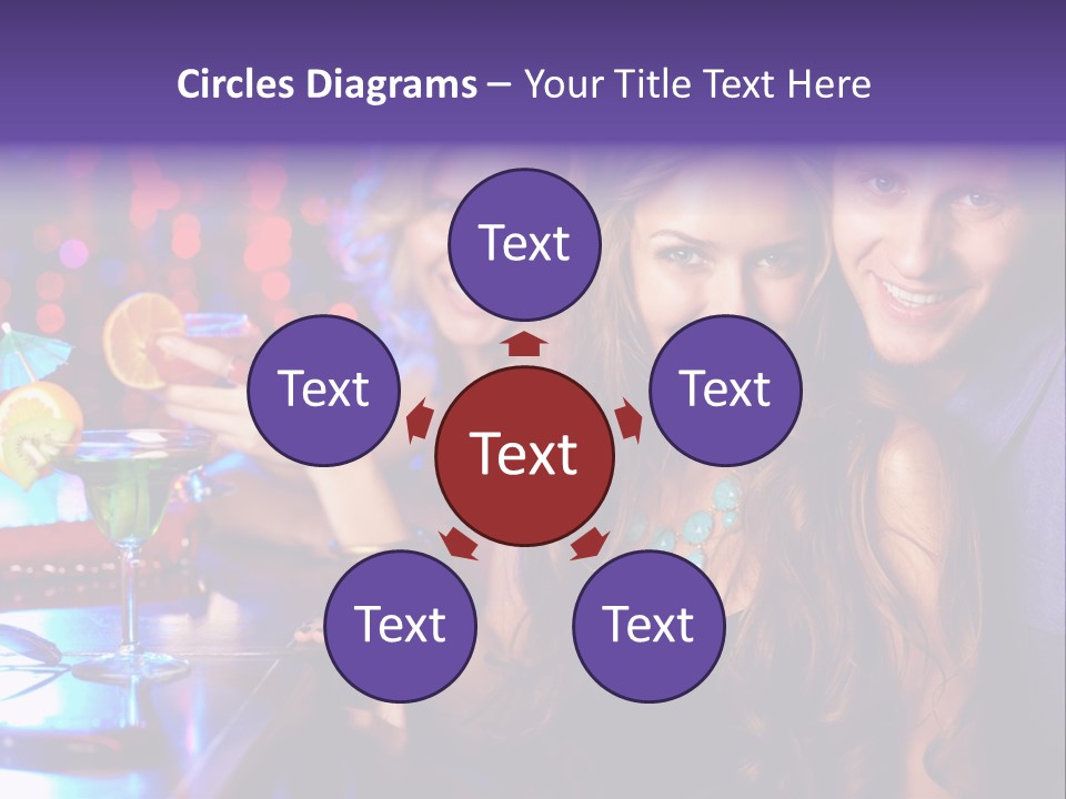 Foreground Attractive Woman PowerPoint Template