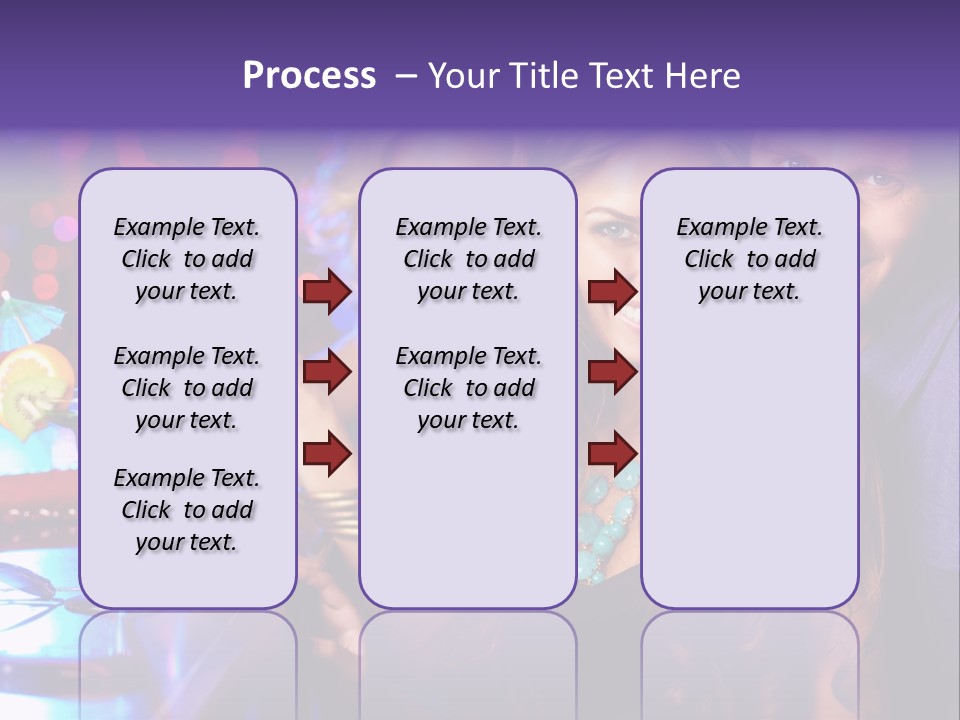 Foreground Attractive Woman PowerPoint Template