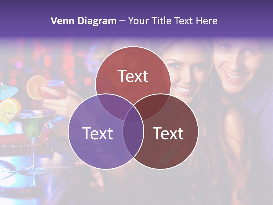 Foreground Attractive Woman PowerPoint Template