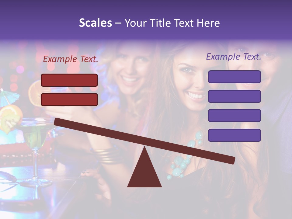 Foreground Attractive Woman PowerPoint Template