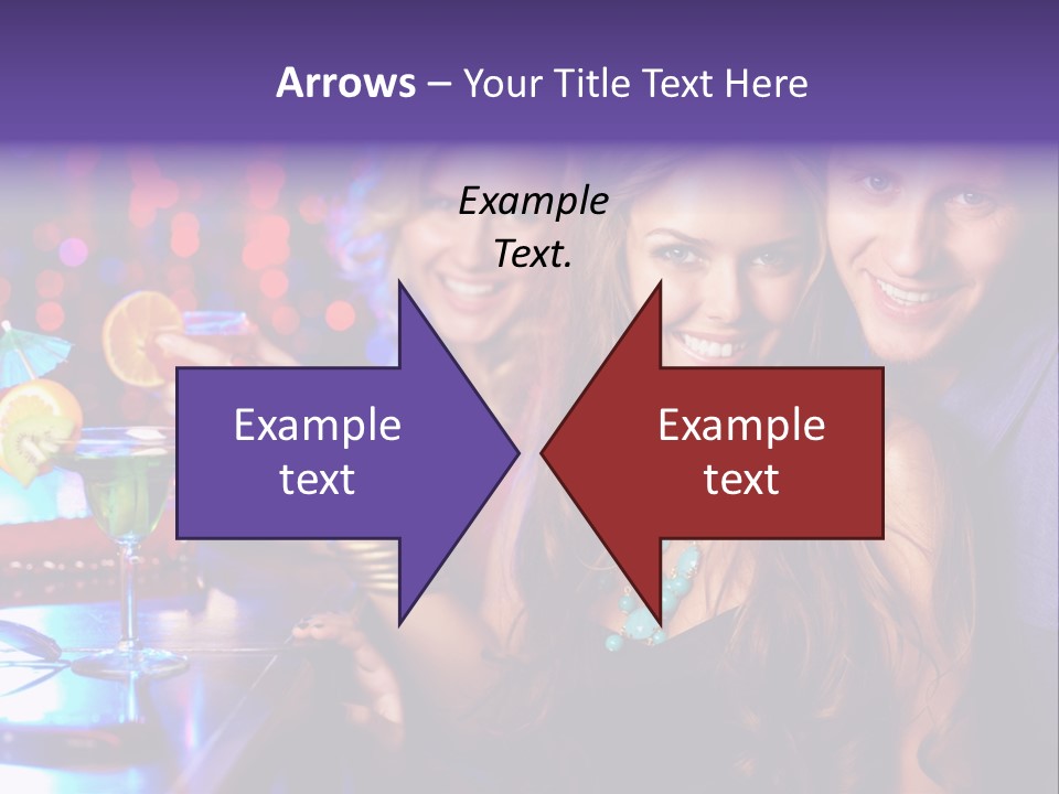 Foreground Attractive Woman PowerPoint Template