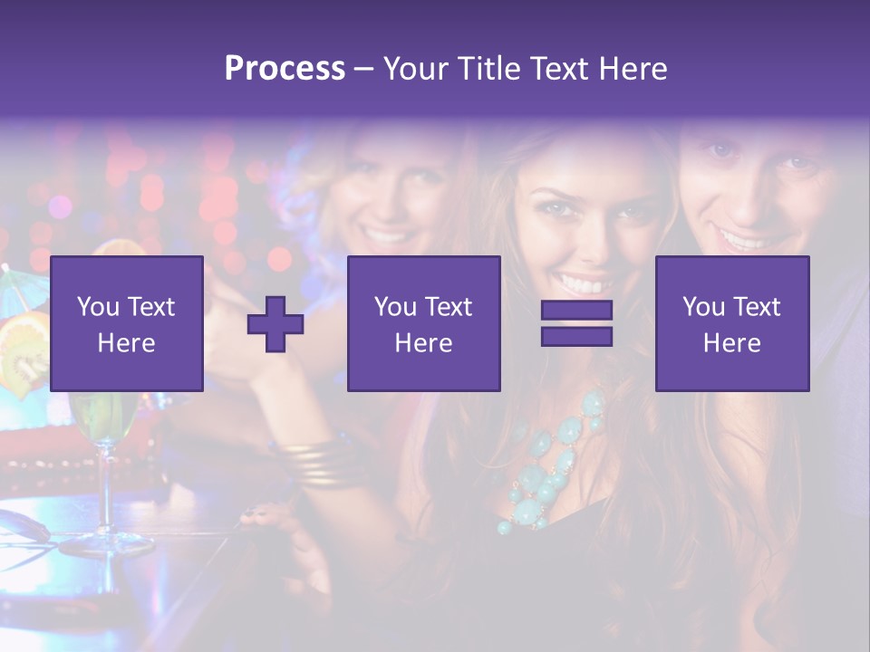 Foreground Attractive Woman PowerPoint Template