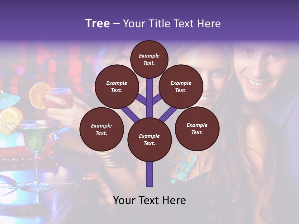 Foreground Attractive Woman PowerPoint Template