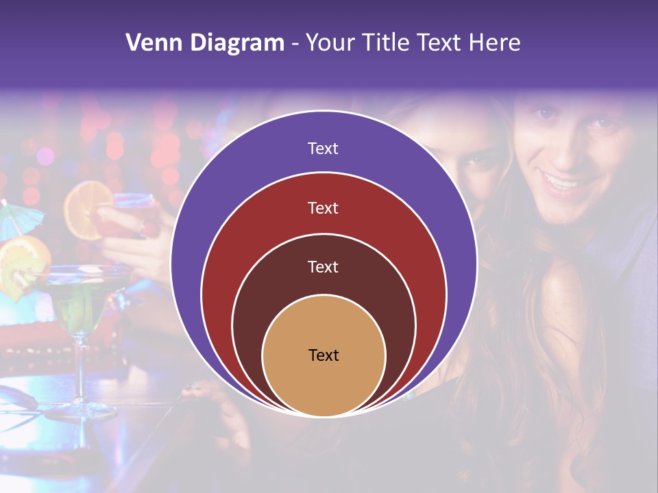 Foreground Attractive Woman PowerPoint Template