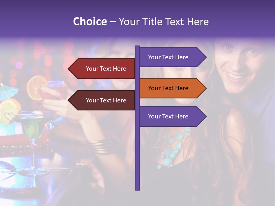 Foreground Attractive Woman PowerPoint Template