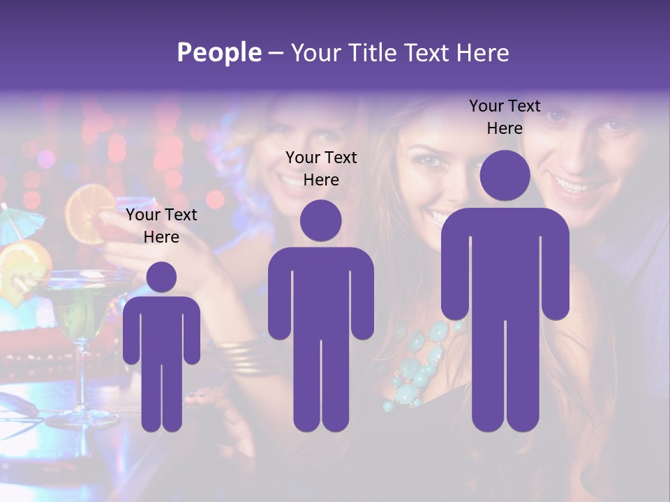 Foreground Attractive Woman PowerPoint Template