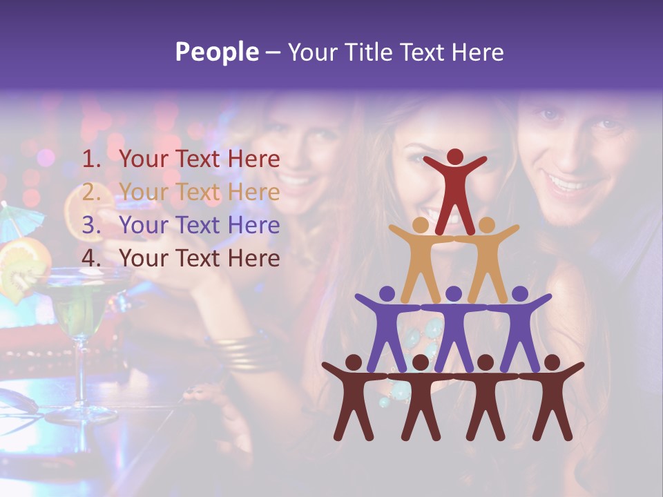 Foreground Attractive Woman PowerPoint Template