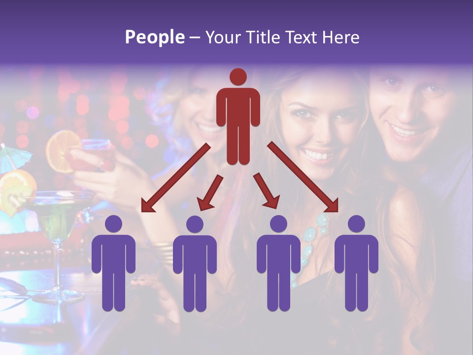 Foreground Attractive Woman PowerPoint Template