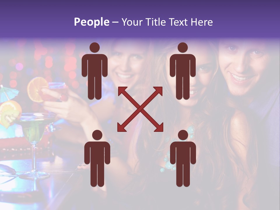 Foreground Attractive Woman PowerPoint Template