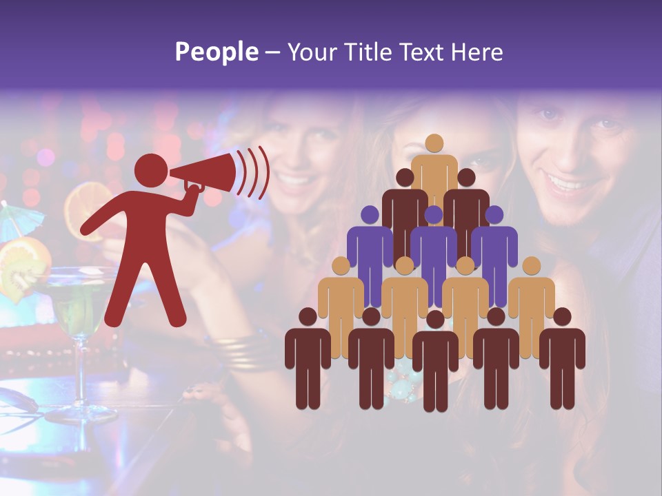 Foreground Attractive Woman PowerPoint Template