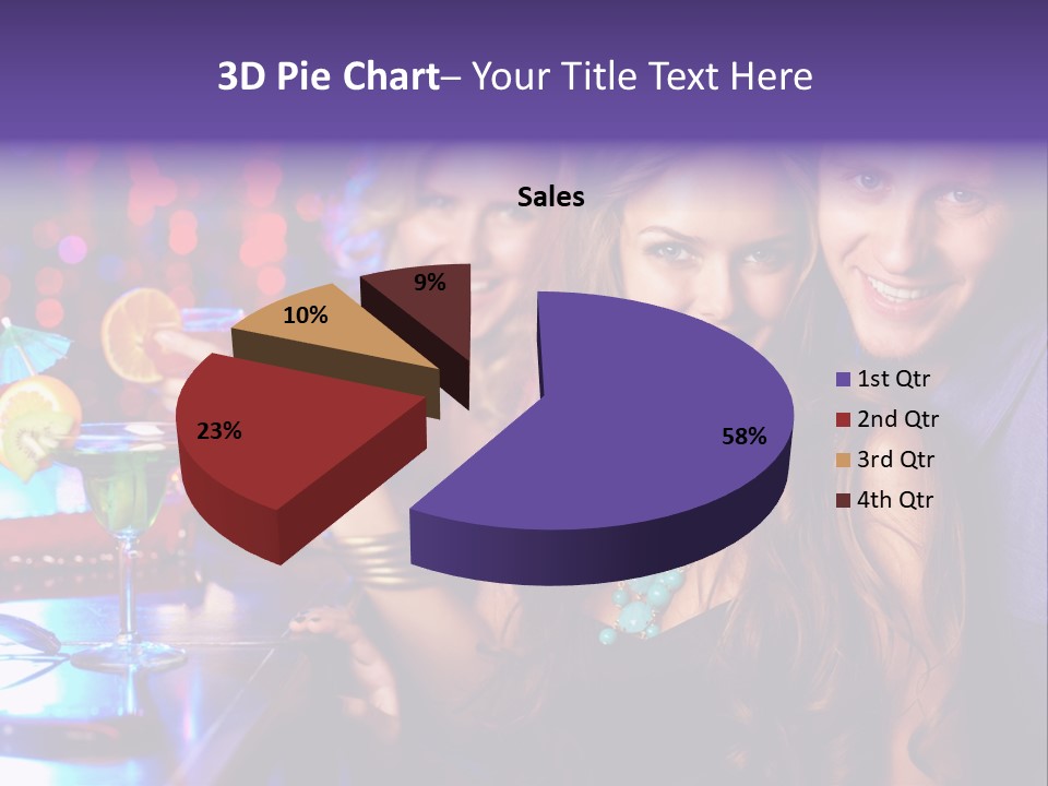 Foreground Attractive Woman PowerPoint Template